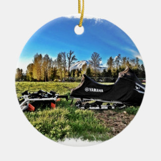Ornamento De Cerâmica snowmobile