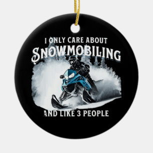 Ornamento De Cerâmica Snowmobiling Funny Snowmobile