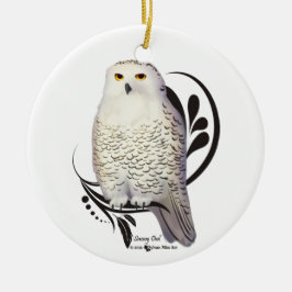 Ornamento De Cerâmica Snowy Owl