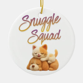 Ornamento De Cerâmica Snuggle Squad 