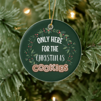 Ornamento De Cerâmica Só aqui para os biscoitos de Natal