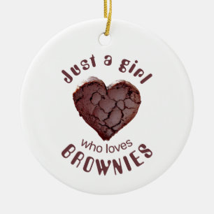 Ornamento De Cerâmica Só uma garota que ama brownies