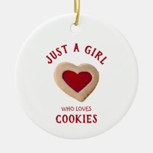 Ornamento De Cerâmica Só uma garota que ama Cookies