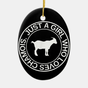 Ornamento De Cerâmica Só Uma Garota Que Ama Presente De Chamois Para Mu