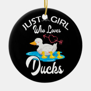 Ornamento De Cerâmica Só Uma Menina Que Adora Patos Dono De Pato Presen
