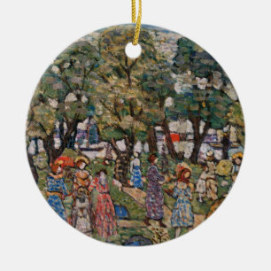 Ornamento De Cerâmica Sob as Árvores de Maurice Prendergast, Belas Arte