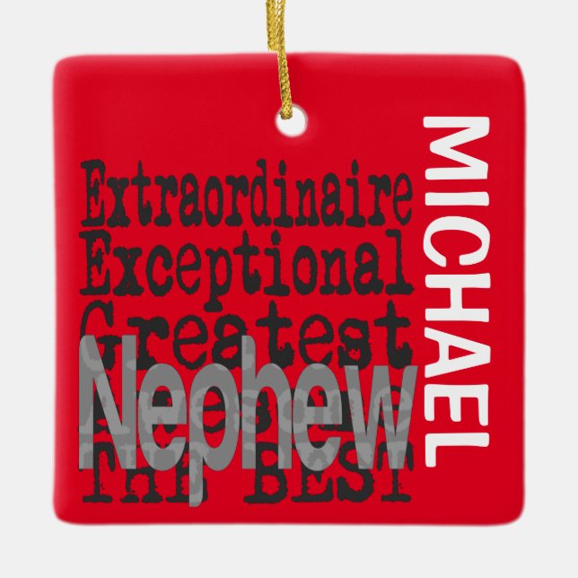 Ornamento De Cerâmica Sobrecarga PERSONALIZADA (Frente)