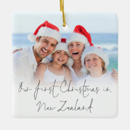 Ornamento De Cerâmica Sobreposição de Foto 1 rua Natal Ano de Nomes da N
