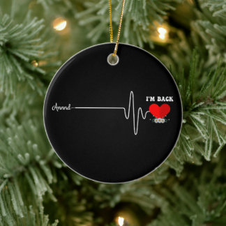 Ornamento De Cerâmica Sobrevivente de Ataque Cardíaco de Cirurgia de Ign