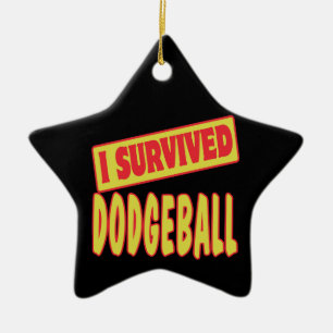 ORNAMENTO DE CERÂMICA SOBREVIVI DODGEBALL
