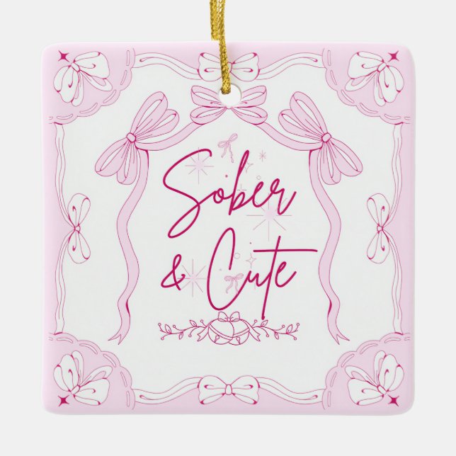 Ornamento De Cerâmica Sobriedade natal (Frente)