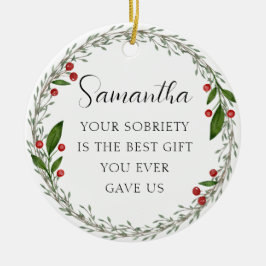 Ornamento De Cerâmica Sobriedade Personalizada Clássica Marco Sober Nata