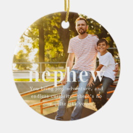 Ornamento De Cerâmica Sobrinho | Foto do Natal Sentimental Keepsasasaame