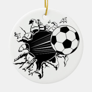 Ornamento De Cerâmica Soccer Ball Sair