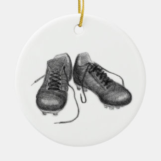 Ornamento De Cerâmica Soccer Cleats Ornament
