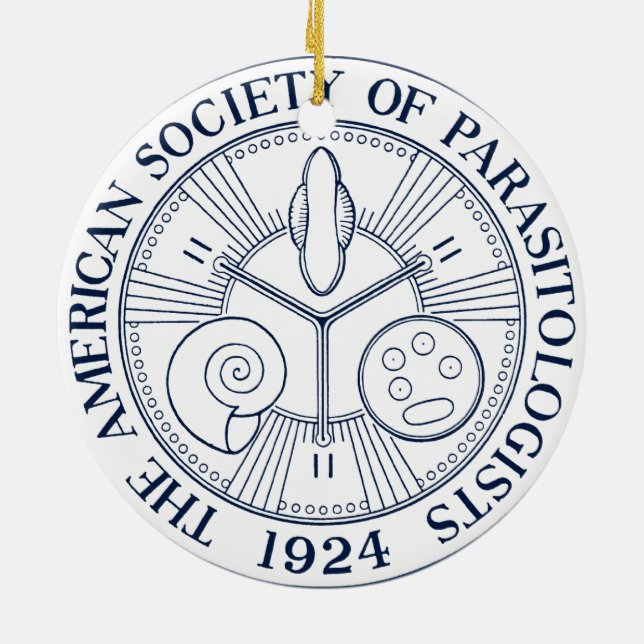Ornamento De Cerâmica Sociedade americana dos parasitologista (Traseira)