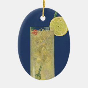 Ornamento De Cerâmica Soda da limonada ou da fruta do vintage, bebidas