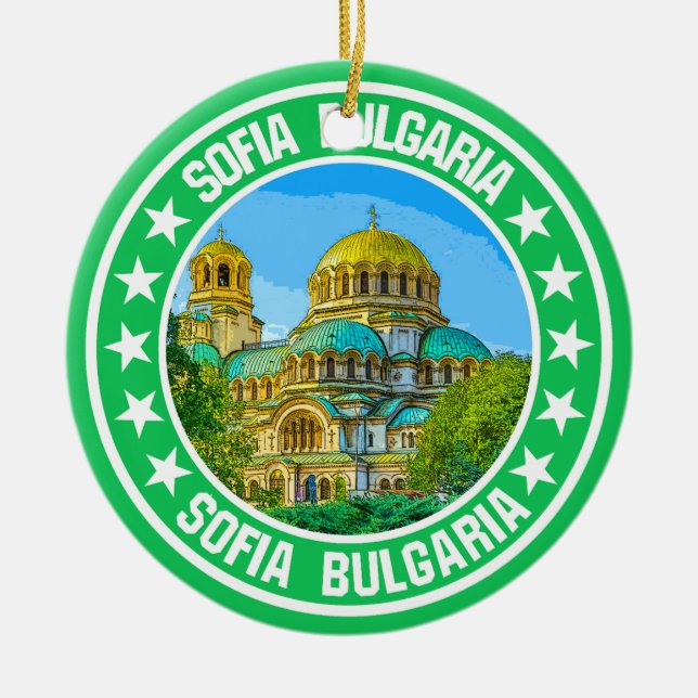 Ornamento De Cerâmica Sofia Bulgária (Frente)