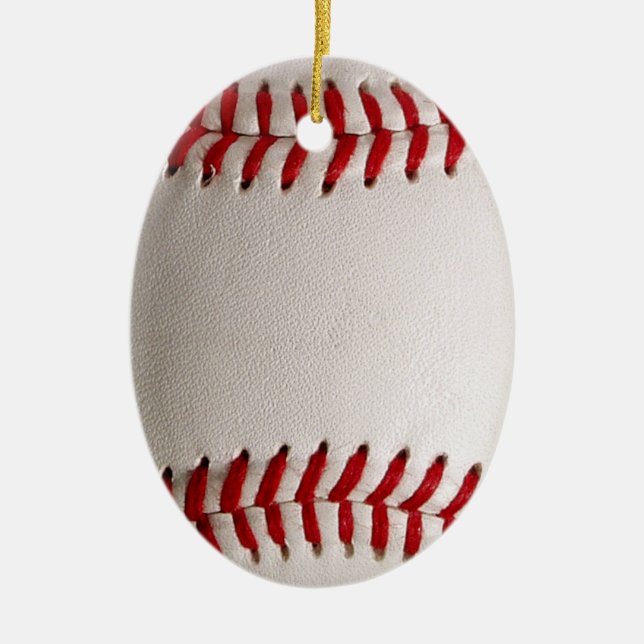 Ornamento De Cerâmica Softball de beisebol (Frente)