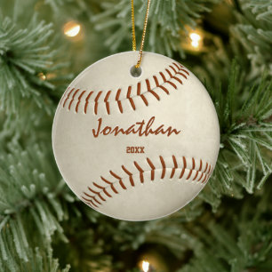 Ornamento De Cerâmica softbol feminino de basebol