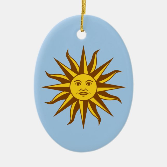 Ornamento De Cerâmica Sol de Mayo - URUGUAY (Frente)