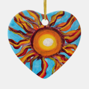 Ornamento De Cerâmica Sol selvagem