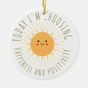 Ornamento De Cerâmica Sol Sorridente Fofo
