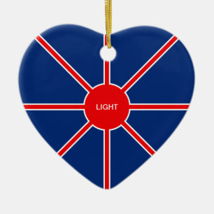 Ornamento De Cerâmica Sol Vermelho Amor e Luz