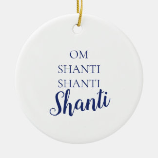 Ornamento De Cerâmica Solace Mind® OM Shanti Ornament