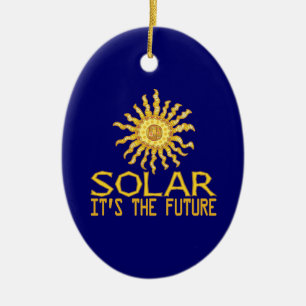 Ornamento De Cerâmica Solar Energy Future