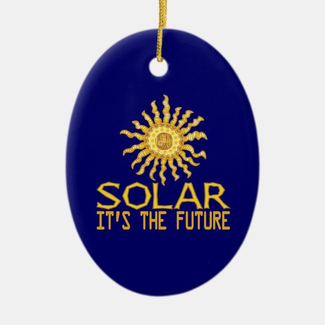 Ornamento De Cerâmica Solar Energy Future (Frente)