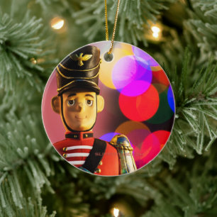 Ornamento De Cerâmica Soldado artístico de Natal SlipperyJoe gay pri