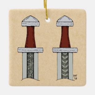 Ornamento De Cerâmica Soldagem de padrão de espada