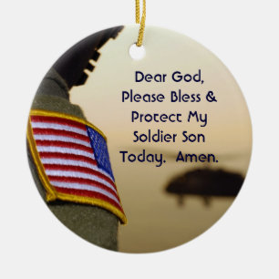 Ornamento De Cerâmica Soldier Prayer Ornament Son