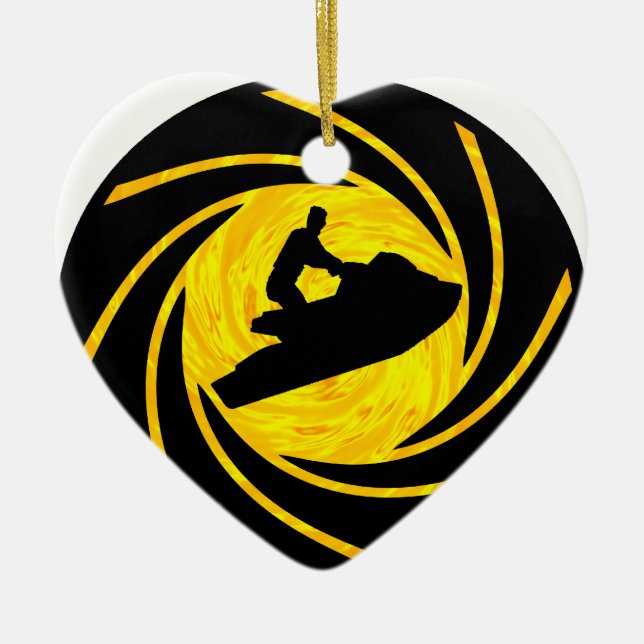 ORNAMENTO DE CERÂMICA SOLENÓIDE DO ESQUI DO JATO (Frente)