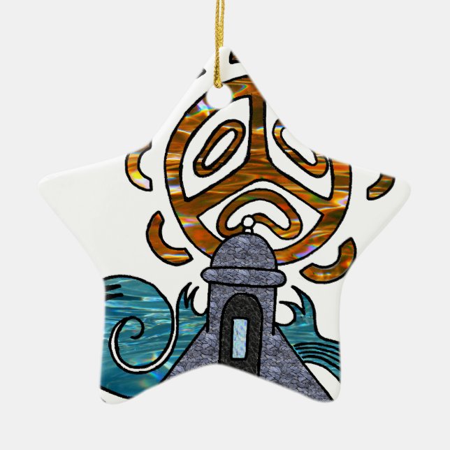 Ornamento De Cerâmica solenóide Taino de garita del diablo y (Frente)