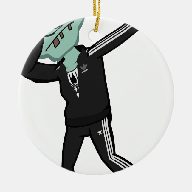 Ornamento De Cerâmica solha do zombi (Frente)