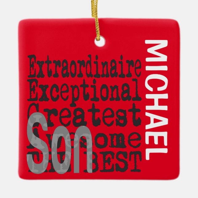 Ornamento De Cerâmica Son Extraordinário PERSONALIZADO (Frente)