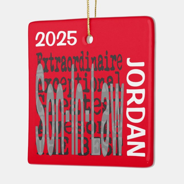 Ornamento De Cerâmica Son-In-Law Extraordinaire CUSTOM (Esquerda)