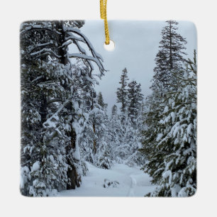 Ornamento De Cerâmica Sonhando com um Natal Branco