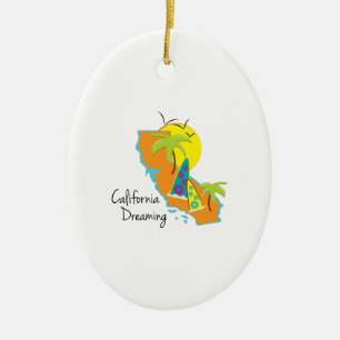 Ornamento De Cerâmica Sonho de Califórnia