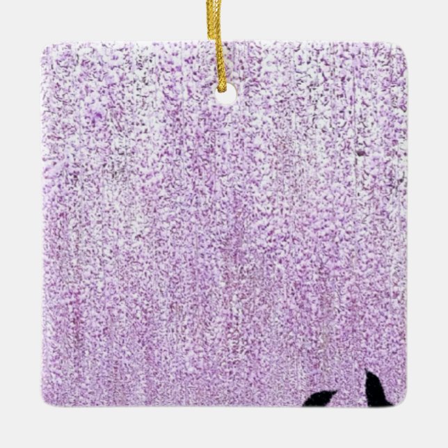 Ornamento De Cerâmica Sonho de Duas Aves (Frente)