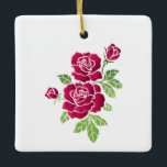 Ornamento De Cerâmica "Sonhos de Rosa Garden"<br><div class="desc">O ornamento cerâmico "Sonhos de Jardim Rosa" captura a beleza encantadora de um jardim rosa florescente de forma delicada e elegante. Feito com atenção aos detalhes, esse ornamento apresenta um aglomerado de rosas exuberantes na floração de cheios, suas pétalas se desdobrando graciosamente em uma exibição cativante de cor e fragrância....</div>