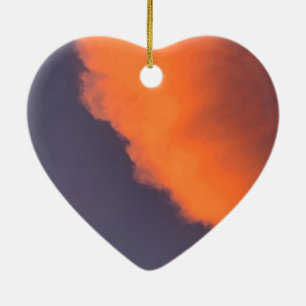 Ornamento De Cerâmica Sonhos, nuvens mágicas em cores mágicas e sonhad