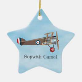 Ornamento De Cerâmica Sopwith Camel
