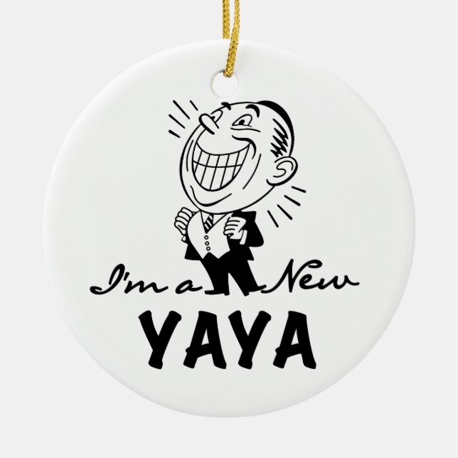 Ornamento De Cerâmica Sorria de Camisetas e presentes de Nova Yaya (Frente)