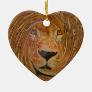 Ornamento De Cerâmica Sorriso de leão