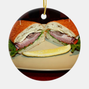Ornamento De Cerâmica Sorriso de Sandwich
