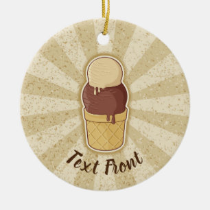 Ornamento De Cerâmica Sorvete de duas bolas