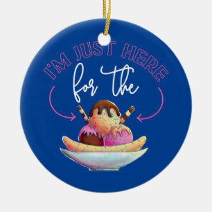 Ornamento De Cerâmica Sorvete estou aqui para o